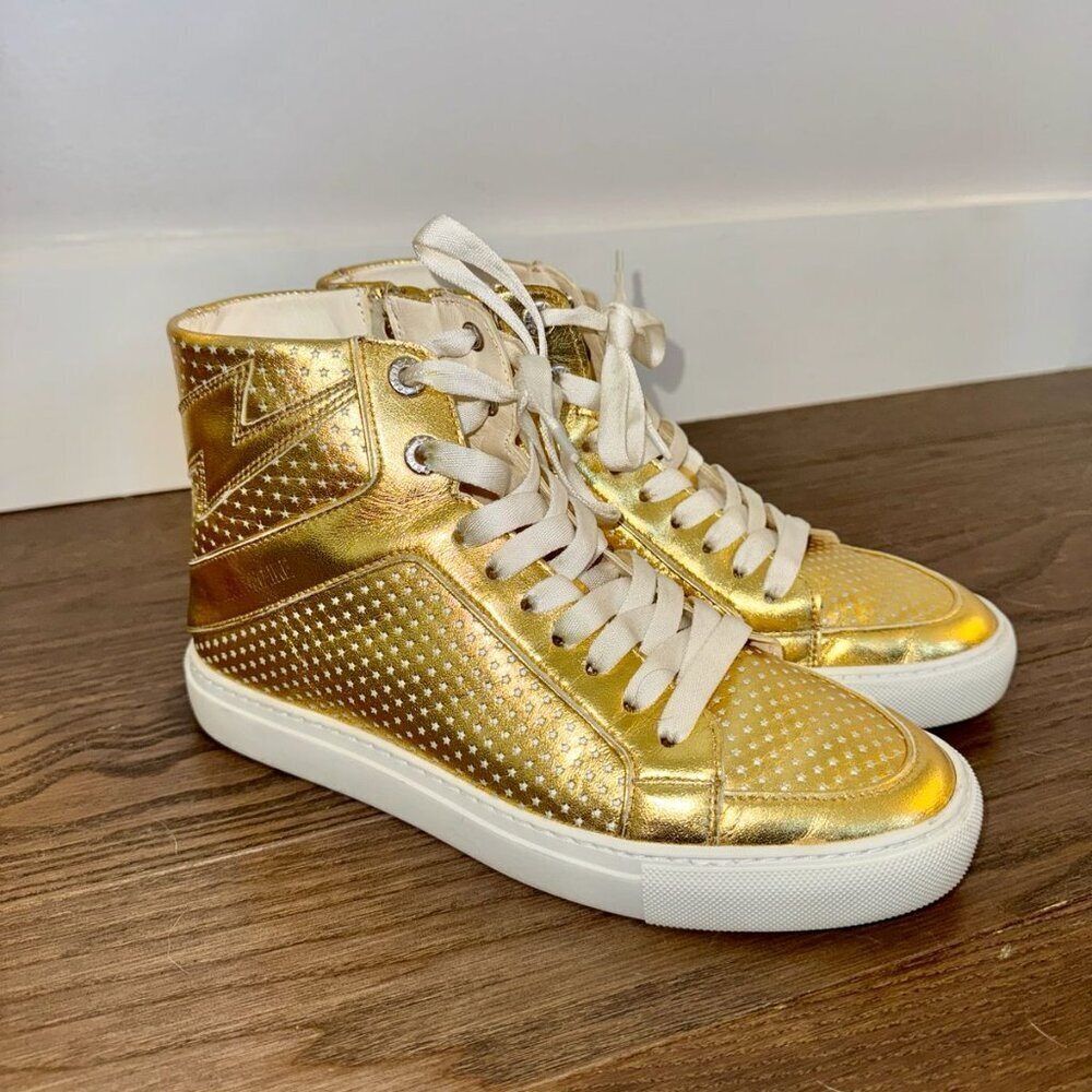 Zadig&Voltaire - High Flash Vintage Metal Sneakers - Picture 6 of 8